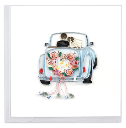 Wedding Square Greeting Card by Quilling Card (4 Styles)
