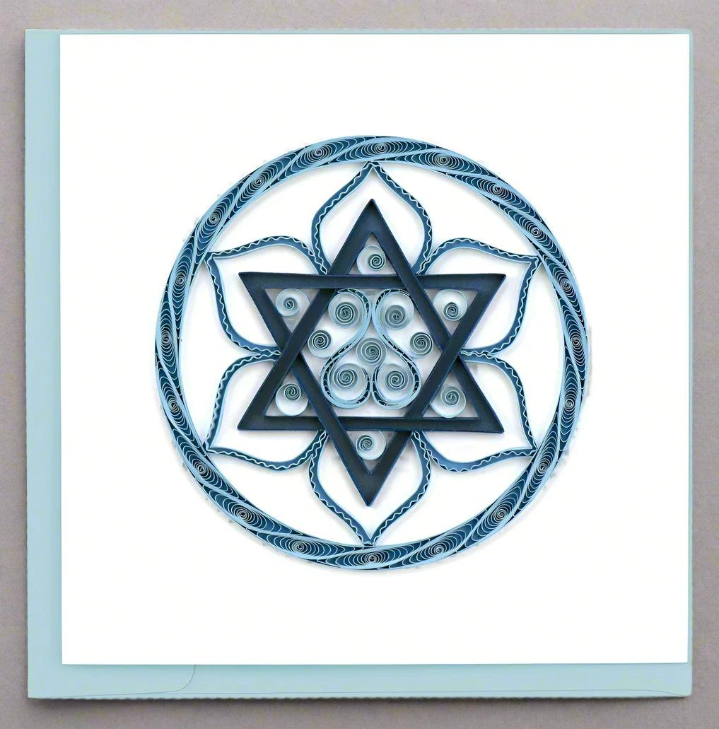 Star of David Greeting Card by Quilling Card – Montana Gift Corral