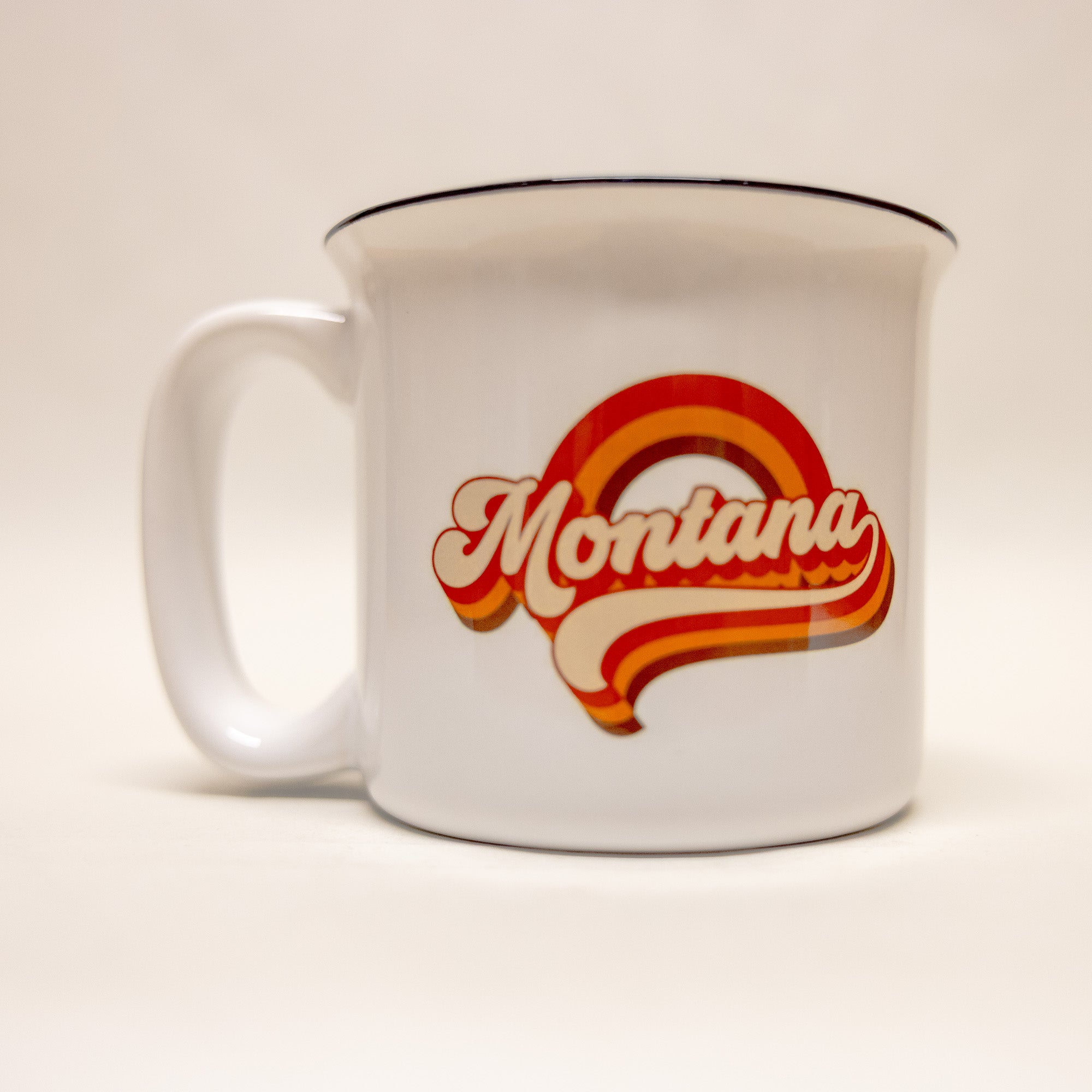 Retro Montana White Campifre Mug
