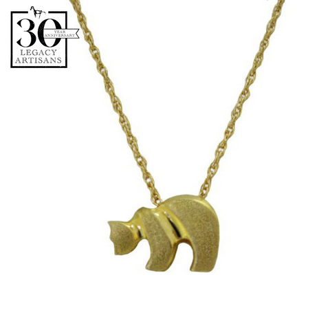 Baby Grizzly Gold Pendant by Sam Ferraro