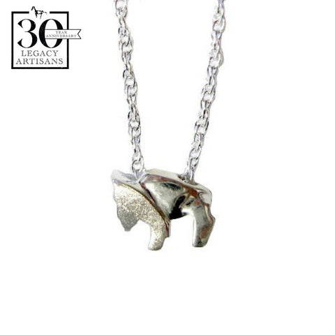 Silver Baby Buffalo Necklace by Sam Ferraro