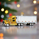 semi truck glass ornament old world christmas