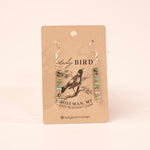 Silver African Turquoise Dangle Gemstone Earrings