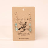 Silver Aquamarine Dangle Gemstone Earrings