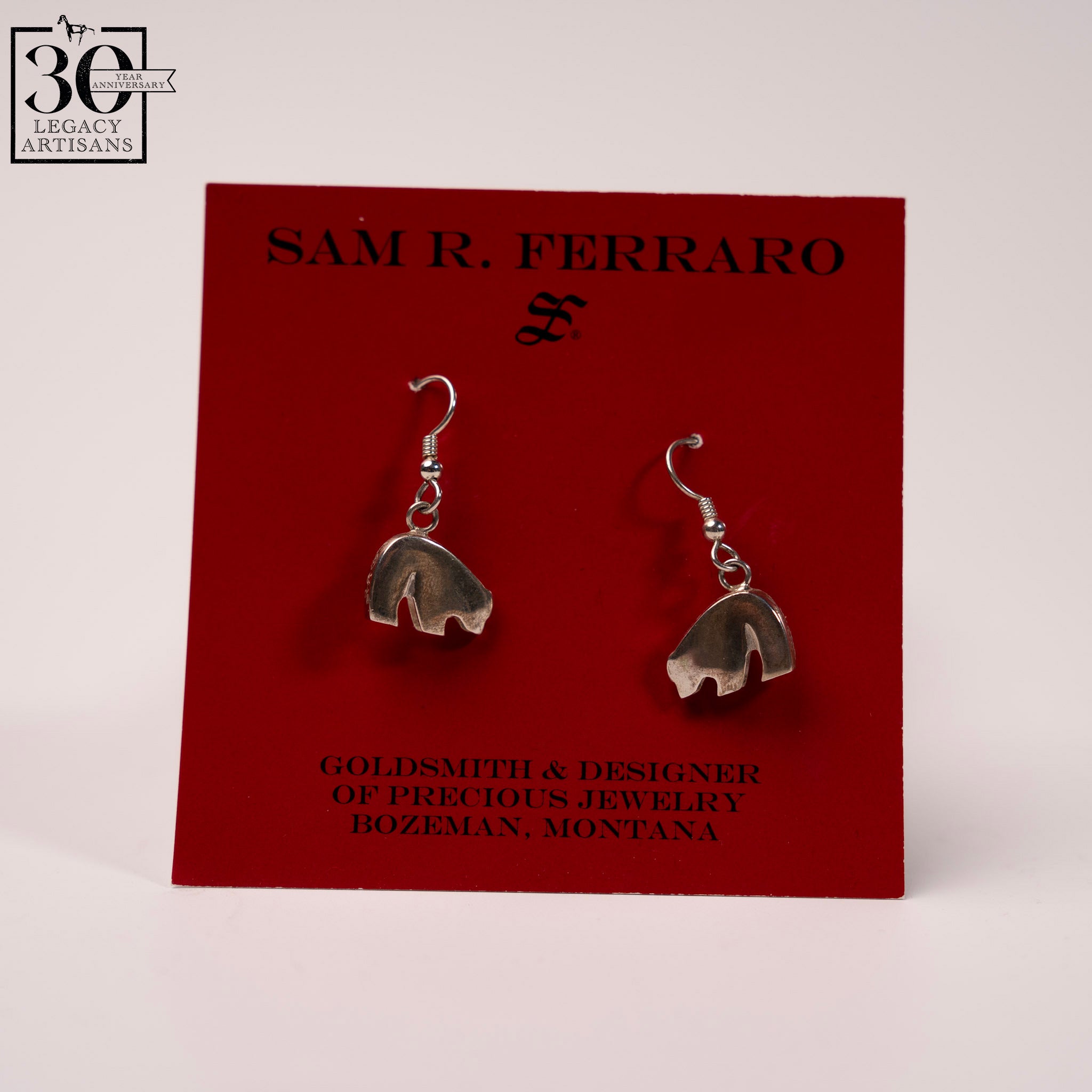 Silver Black Bear Earrings - Montana Made