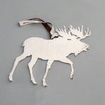 Silver Moose Stainless Steel Ornament