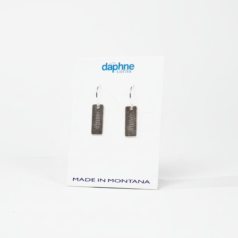 Silver Pine Earrings by Daphne Lorna