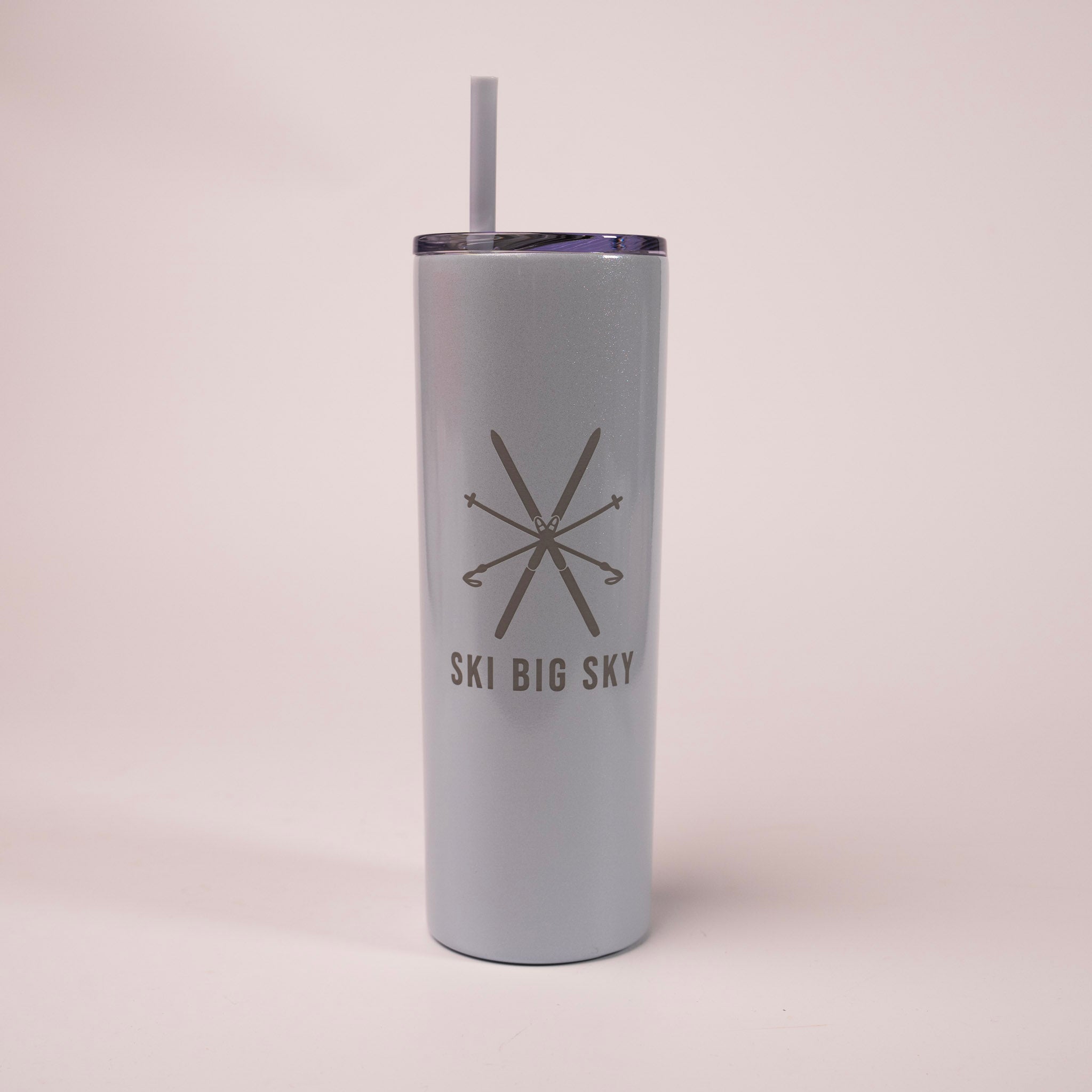 Skis and Poles Skinny Tumbler by Montana Gift Corral