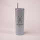 Skis and Poles Skinny Tumbler by Montana Gift Corral