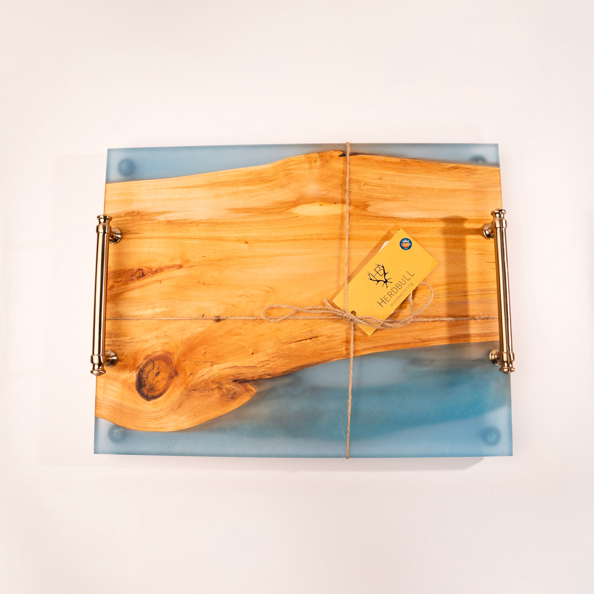 Soft Hardwod Willow with Mica Epoxy Tray
