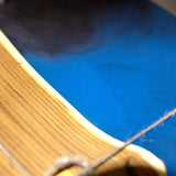 Soft Hardwood with Mica Epoxy Tray - blue - close up