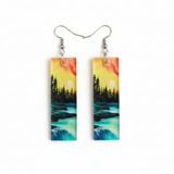 Southern Waters Bar Dangle Forest Earrings by Nine Mile Creative