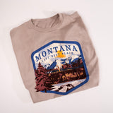 Stone Cupola Mountain Tree Montana T-Shirt by Prairie Mountain (5 Sizes)