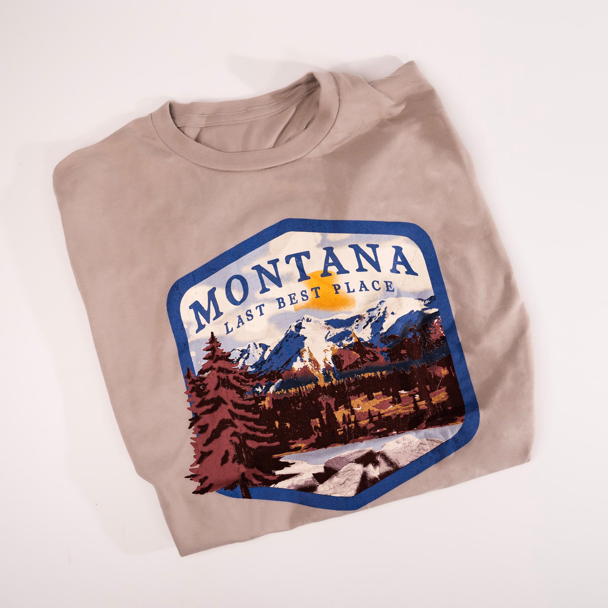 Stone Cupola Mountain Tree Montana T-Shirt by Prairie Mountain (5 Sizes)