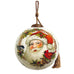 Celebrate this holiday season with the intricately hand-painted Susan Wingat Winter Forest Santa Wreath Ornament by Inner Beauty. 