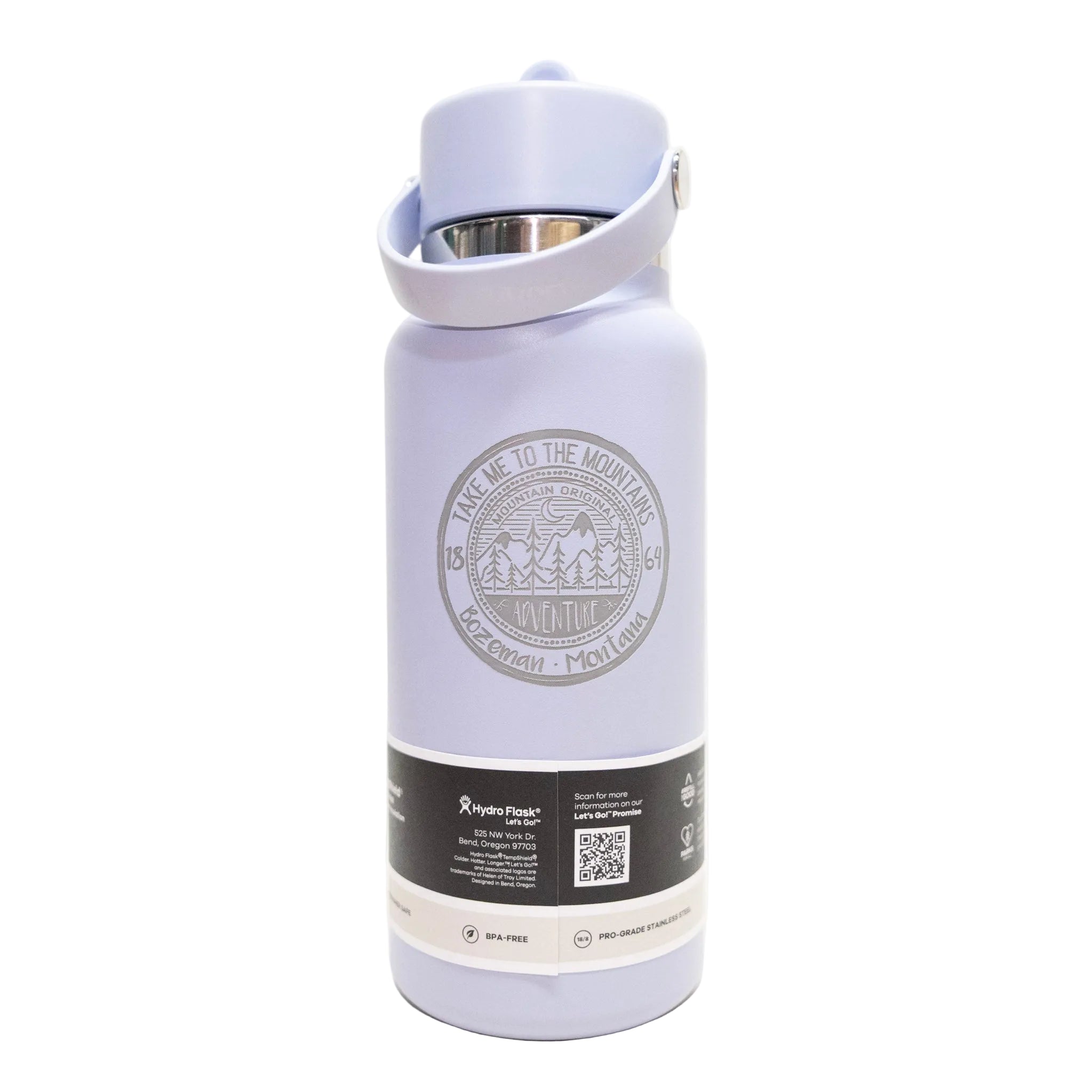 Take Me To The Mountains Engraved 32 oz Wide Mouth Tumbler with Flex Straw Cap by Hydro Flask
