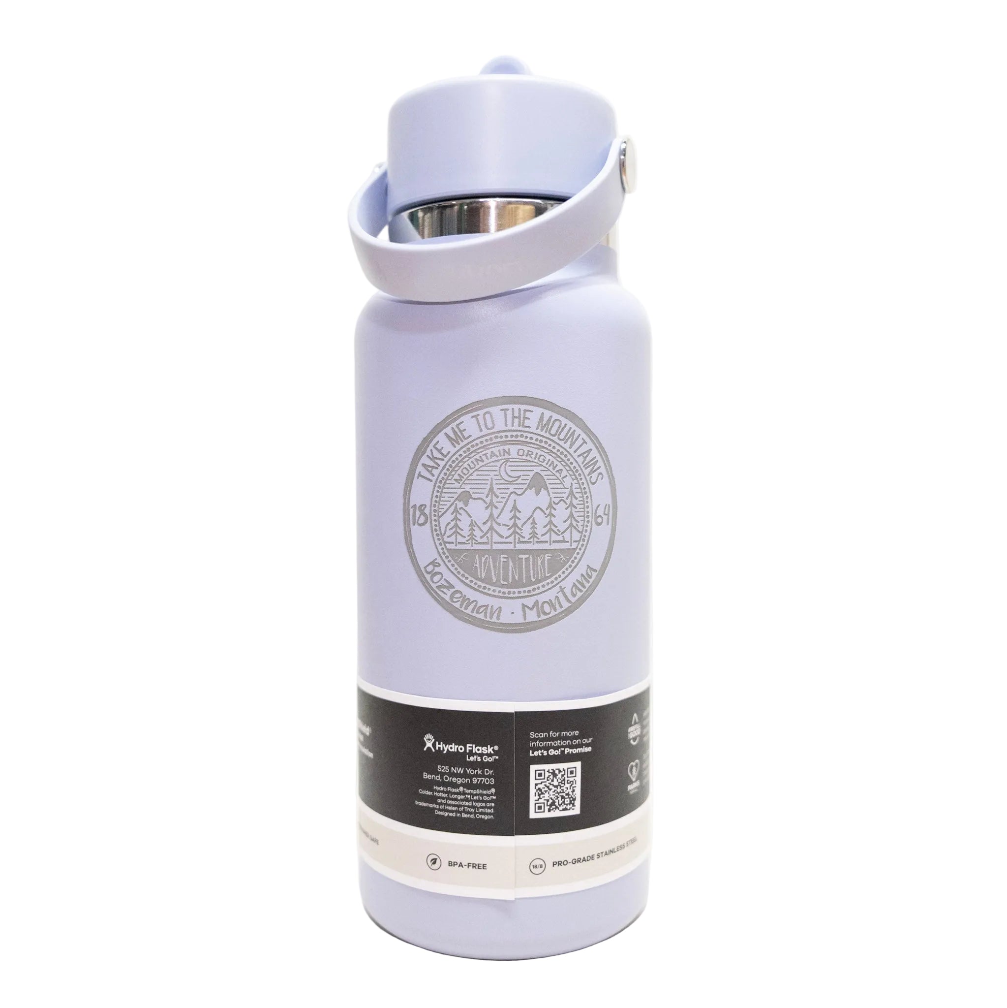 Take Me To The Mountains Engraved 32 oz Wide Mouth Tumbler with Flex Straw Cap by Hydro Flask
