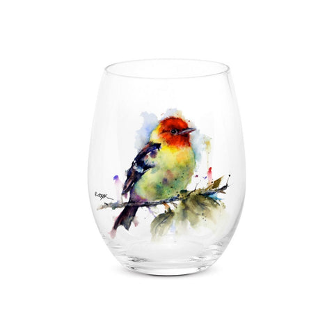 Dean Crouser Tanager Stemless Wine Glass 