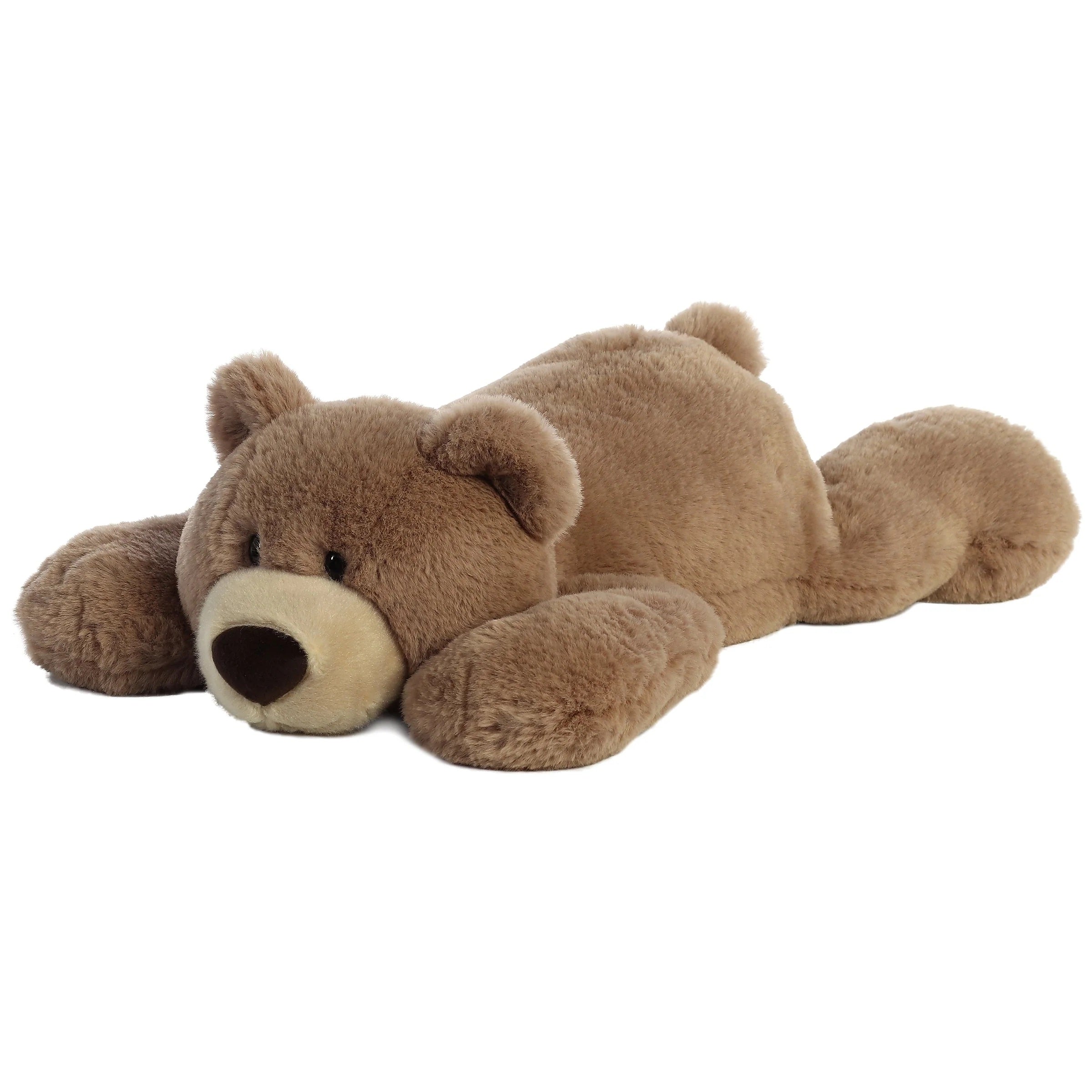 Brown teddy bear plush toy on a white background