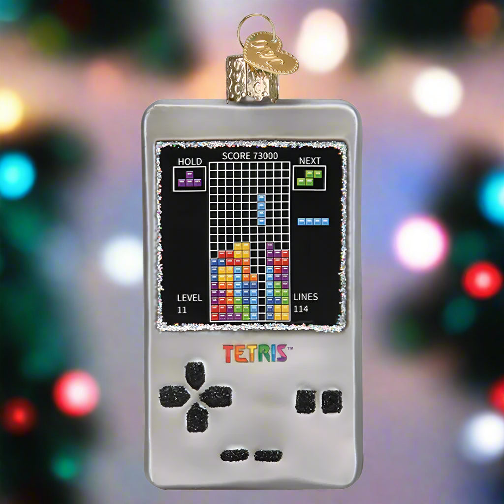 Tetris Glass Ornament