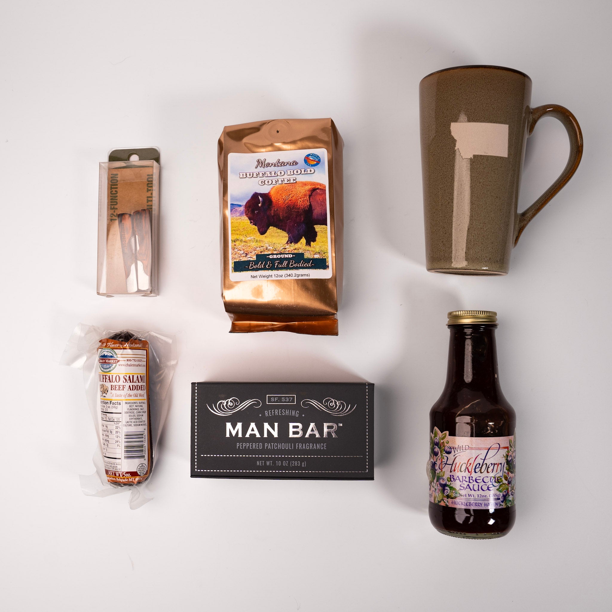 The Dad Basket by Montana Gift Corral - flat lay