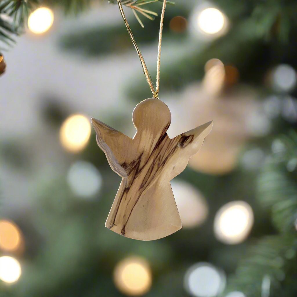 Thick Cut Angel Ornament by Earthwood