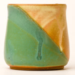 Trinket Jar - teal and white - side 2