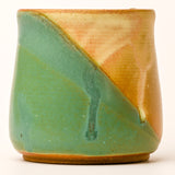Trinket Jar - teal and white - side 2
