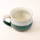 Turquoise and White Soup Bowl