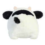 Plush toy cow on a white background