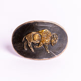 Wandering Bison Bronze Belt Buckle by Waterhorse Bronze
