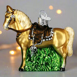 Western Horse Glass Ornament