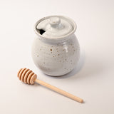 White Honey Pot by Mountain Arts Pottery