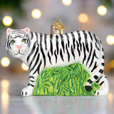 white tiger ornament by old world christmas