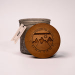 Mountains Calling Arrow River Rock Gray Candle by Montana Gift Corral