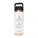 Winter Clothes Vertical Engraved YETI Rambler 18 oz Bottle with Chug Cap by Montana Gift Corral