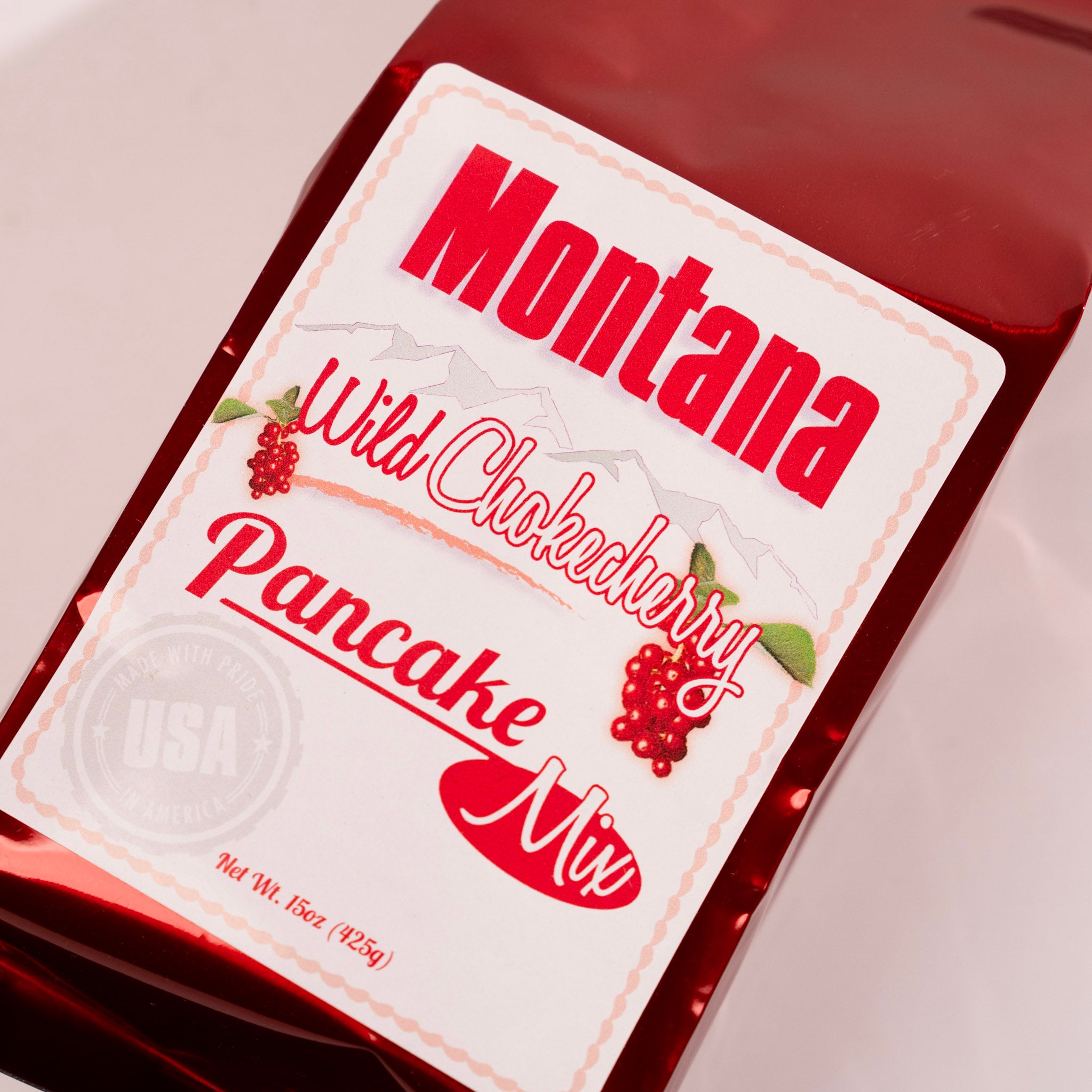 Wild Chokecherry Pancake Mix - close up