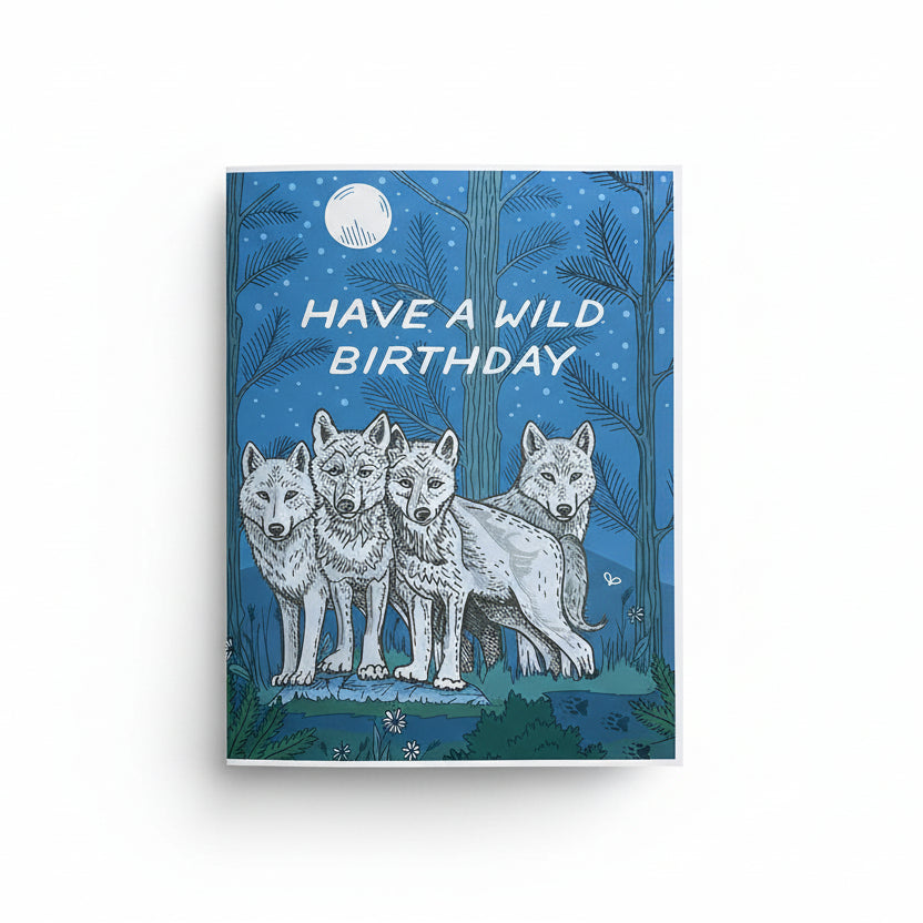 Wild Wolves Birthday Card
