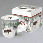 WIntry Moose Mug in a Gift Box