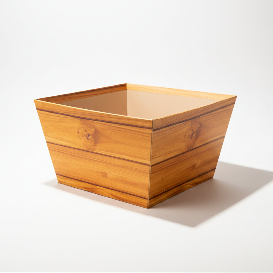 Wood Grain Paperboard Tray by Wald Imports