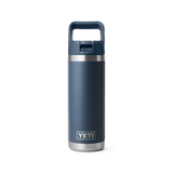 Navy Rambler 18oz Bottle with Straw Cap by YETI