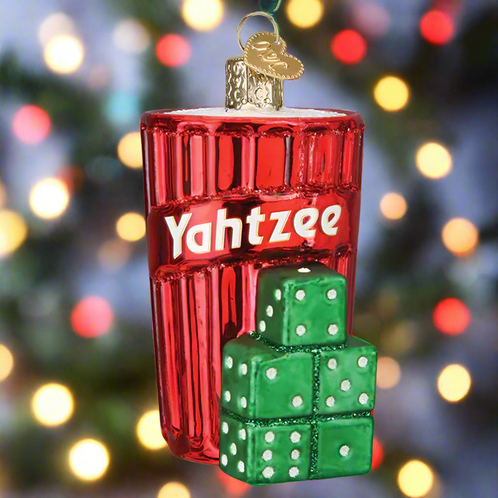 Yahtzee Glass Ornament