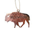 Yellowstone National Park Buffalo Stainless Steel Hammered Ornament by Art Studio Company (5 Colors)