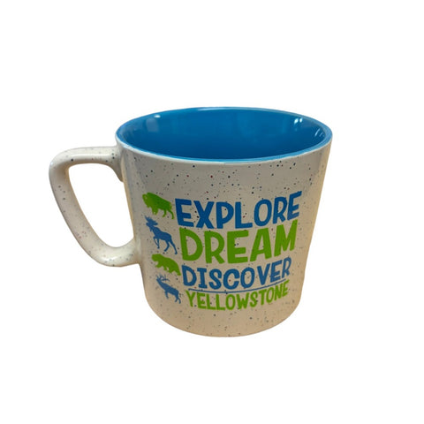 Yellowstone National Park Explore Dream Discover Chalet Mug by The Hamilton Group