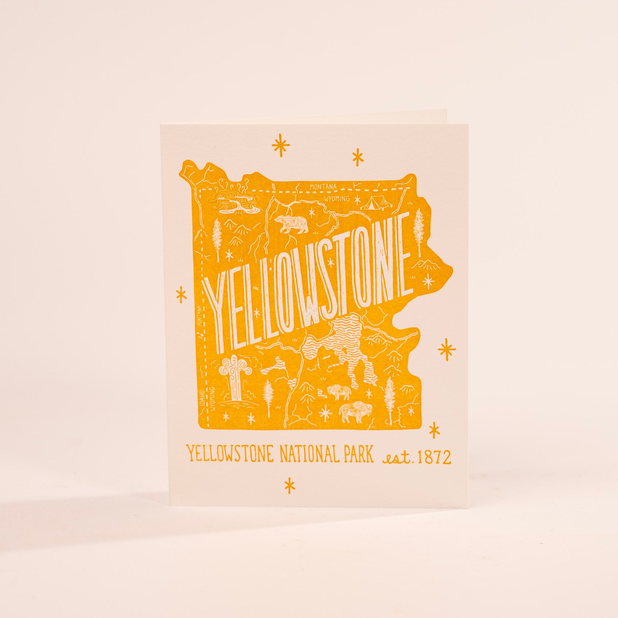 Yellowstone National Park Greeting Card by Noteworthy Paper and Press
