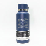 Yellowstone National Park Engraved 32 oz Harbor Blue Wide Mouth Tumbler with Flex Straw Cap by Hydro Flask