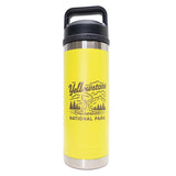 Yellowstone National Park Firefly Yellow Engraved YETI Rambler 18 oz Bottle with Chug Cap by Montana Gift Corral