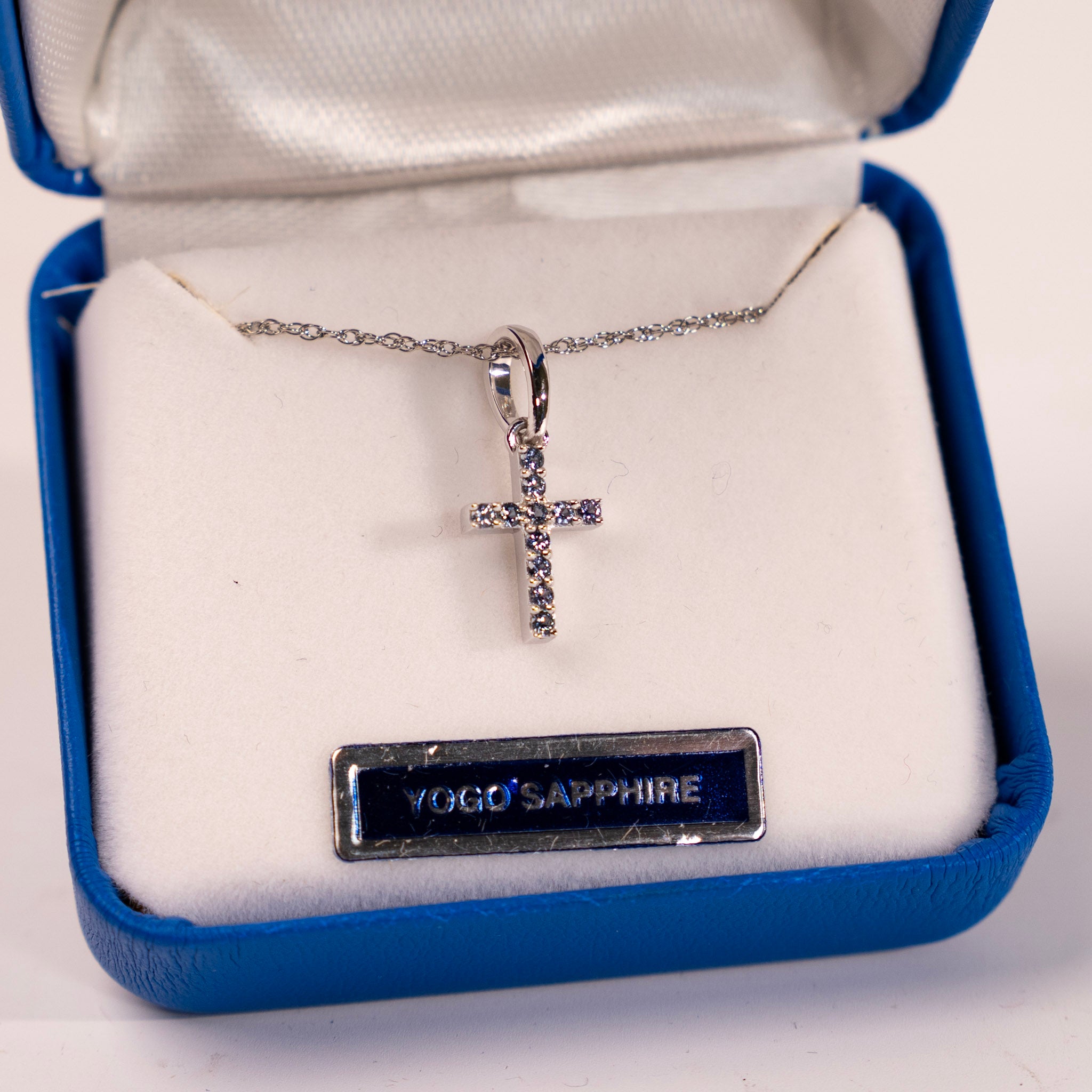 Yogo Sapphire Cross by Mac's Gems