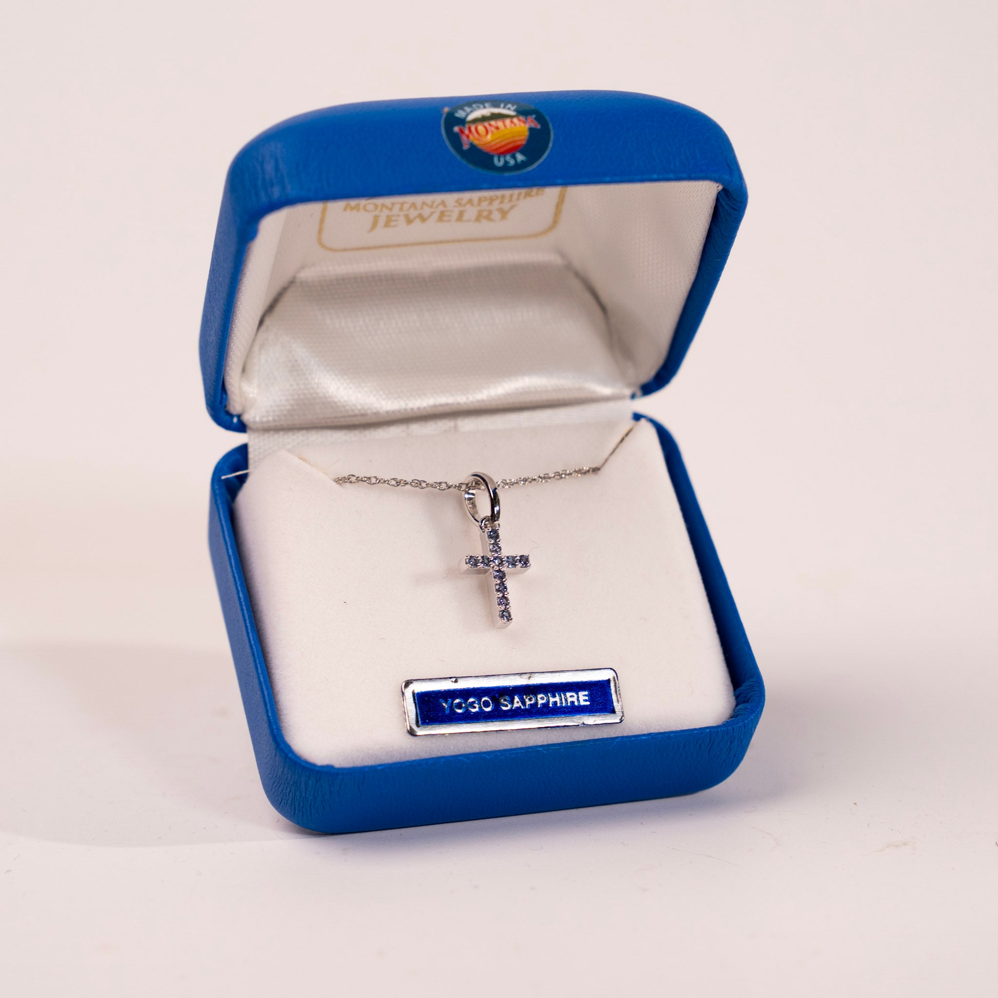 Yogo Sapphire Cross by Mac's Gems
