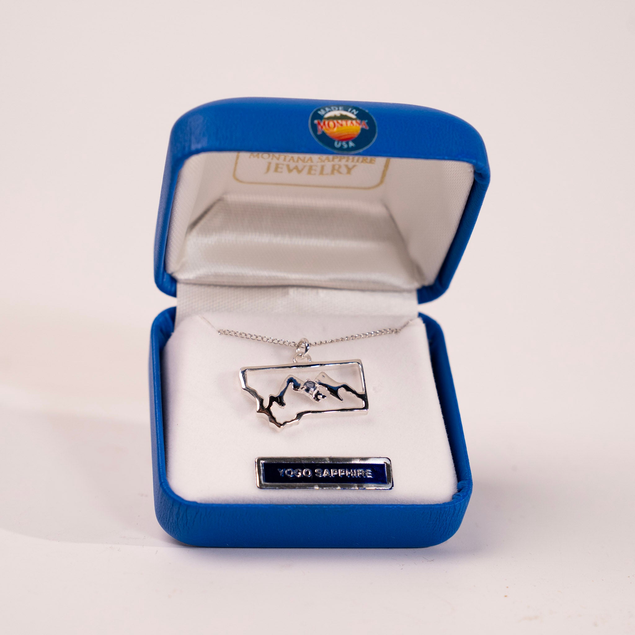 Yogo Sapphire Montana State Pendant
